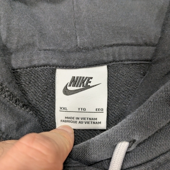 Nike Hoodie Women's XXL Black Icon Clash Sportswear Nylon Sleeves Roll Cuffs - Picture 8 of 9